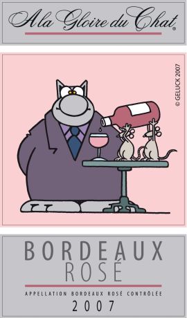 Photo d'une bouteille de À la Gloire du Chat Bordeaux-Rosé