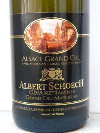 Photo d'une bouteille de Albert Schoech Alsace-Grand-Cru-Marckrain