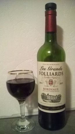 Photo d'une bouteille de Les Grands Folliards Bordeaux