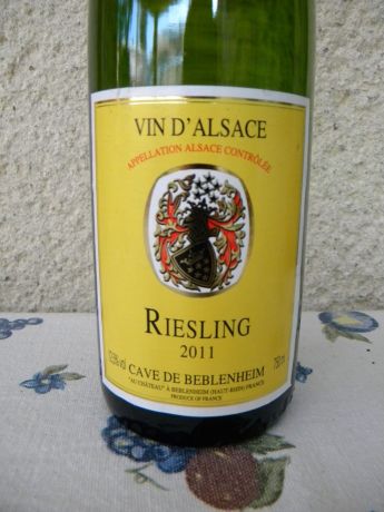 Photo d'une bouteille de Cave de Beblenheim Alsace Riesling