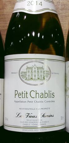 Photo d'une bouteille de Cave des Vignerons de Chablis Petit-Chablis