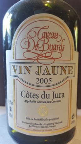 Photo d'une bouteille de Caveau des Byards, Vin Jaune Côtes-du-Jura