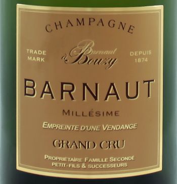 Photo d'une bouteille de Champagne Barnaut, Millésime, Champagne Grand Cru Champagne Grand Cru