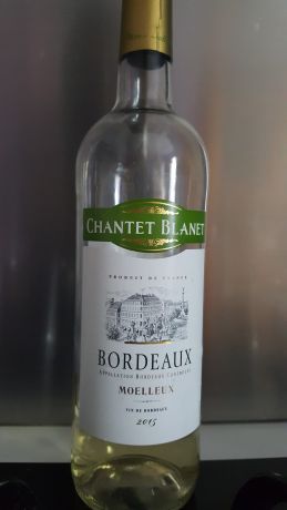 Photo d'une bouteille de Chantet Blanet, Bordeaux Moelleux Bordeaux