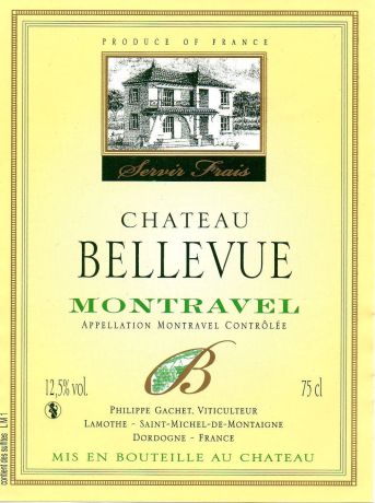 Photo d'une bouteille de Château Bellevue Montravel