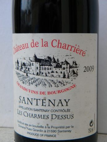 Photo d'une bouteille de Château de la Charrière Santenay
