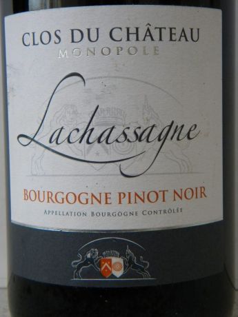 Photo d'une bouteille de Château de Lachassagne Bourgogne