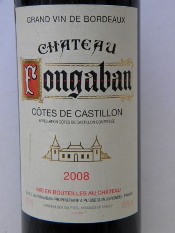 Photo d'une bouteille de Château Fongaban Castillon-Côtes-de-Bordeaux