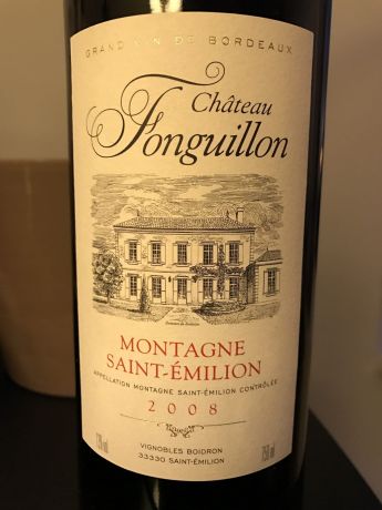 Photo d'une bouteille de Chateau Fonguillon Montagne-Saint-Emilion