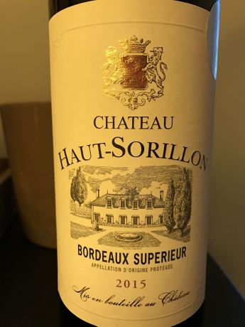 Photo d'une bouteille de Chateau Haut-Sorillon Bordeaux-supérieur