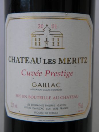 Photo d'une bouteille de Château les Meritz Gaillac