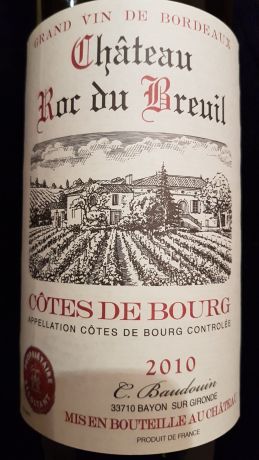 Photo d'une bouteille de Château Roc du Breuil Côtes-de-Bourg