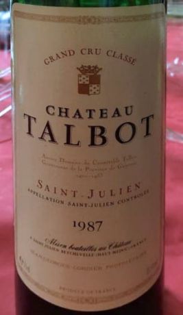 Photo d'une bouteille de Château Talbot Saint-Julien