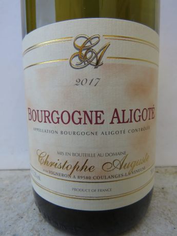 Photo d'une bouteille de Christophe Auguste Bourgogne-Aligoté