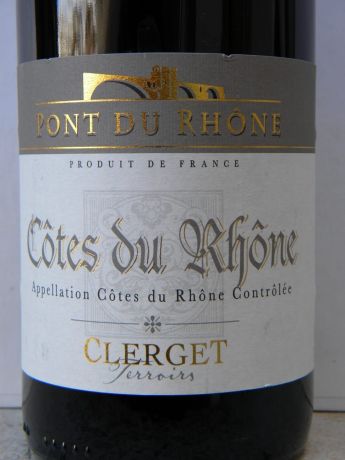 Photo d'une bouteille de Clerget Terroirs Côtes-du-Rhône