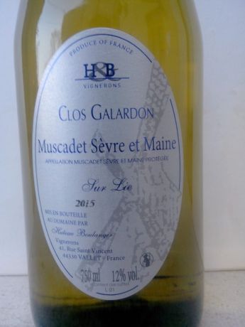 Photo d'une bouteille de Clos Galardon Muscadet-Sèvre-et-Maine