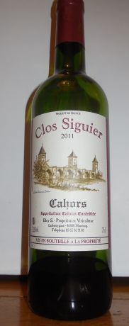 Photo d'une bouteille de Clos Siguier Cahors