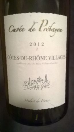 Photo d'une bouteille de Cuvée de Prébayon Côtes-du-Rhône-Villages