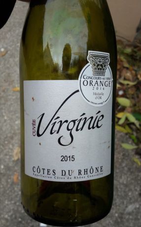 Photo d'une bouteille de Cuvée Virginie Côtes-du-Rhône