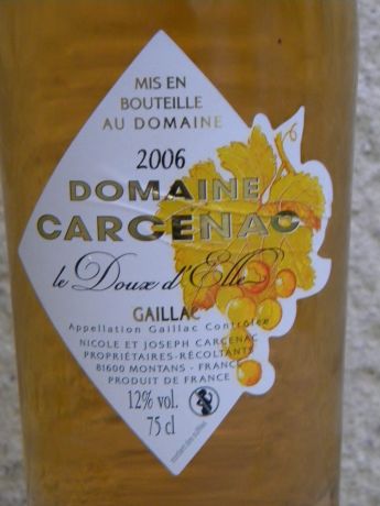 Photo d'une bouteille de Domaine Carcenac Gaillac