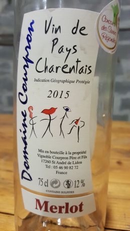 Photo d'une bouteille de Domaine Courpron Vin de pays Charentais