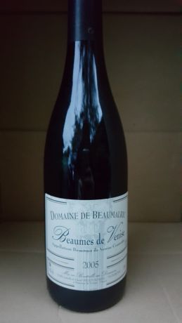 Photo d'une bouteille de Domaine de Beaumalric, Beaumes de Venise Beaumes-de-Venise