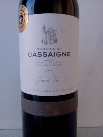 Photo d'une bouteille de Domaine de Cassaigne Vin de pays des Côtes de Gascogne