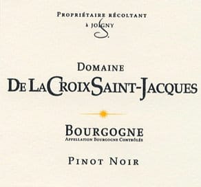 Photo d'une bouteille de Domaine de la Croix Saint-Jacques Bourgogne