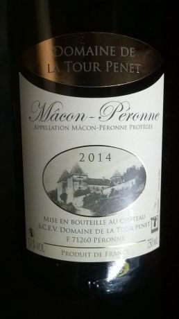 Photo d'une bouteille de Domaine de la tour penet Mâcon Péronne