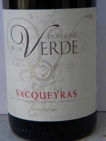 Photo d'une bouteille de Domaine de la Verde Vacqueyras