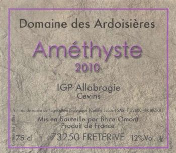 Photo d'une bouteille de Domaine des Ardoisières Vin de pays des Allobroges