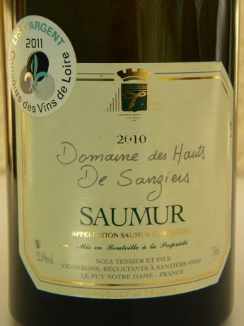 Photo d'une bouteille de Domaine des Hauts de Sanziers Saumur