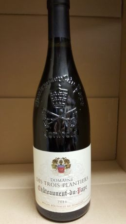 Photo d'une bouteille de Domaine des Trois Plantiers, Chateauneuf du Pape Châteauneuf-du-Pape