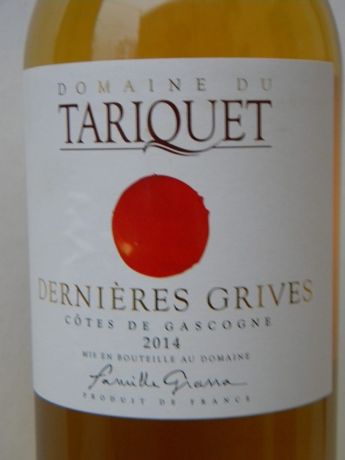 Photo d'une bouteille de Domaine du Tariquet Vin de pays des Côtes de Gascogne