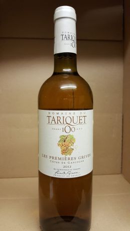 Photo d'une bouteille de Domaine du Tariquet, Les Premieres Grives Vin de pays des Côtes de Gascogne