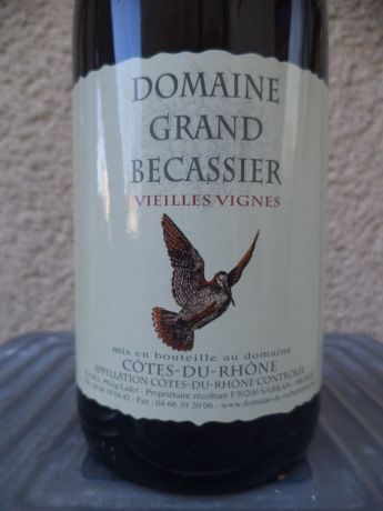 Photo d'une bouteille de Domaine Grand Bécassier Côtes-du-Rhône