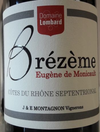 Photo d'une bouteille de Domaine Lombard, Brézème Côtes-du-Rhône