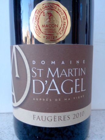 Photo d'une bouteille de Domaine St Martin d'Agel Faugères