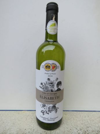 Photo d'une bouteille de Elisabeth Vin de pays des Côtes de Gascogne