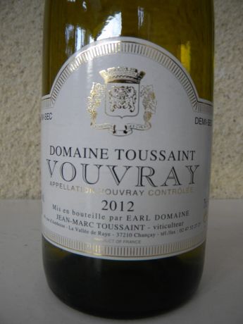 Photo d'une bouteille de Domaine Toussaint Vouvray