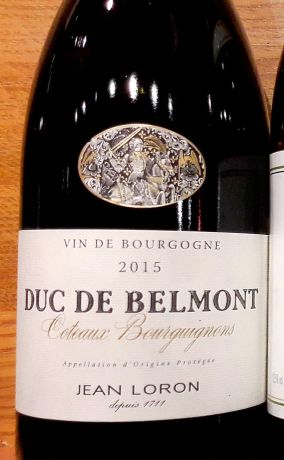 Photo d'une bouteille de Duc de Belmont Côteaux-Bourguignons (ou Bourgogne-Grand-Ordinaire)