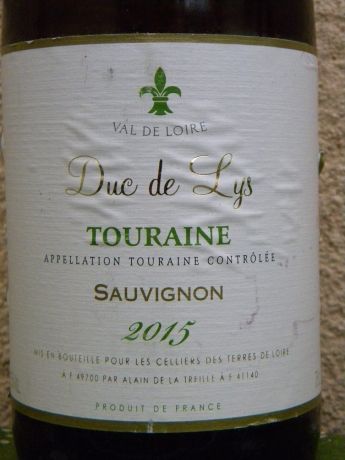Photo d'une bouteille de Duc de Lys Touraine