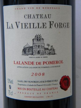Photo d'une bouteille de Château La Vieille Forge Lalande-de-Pomerol