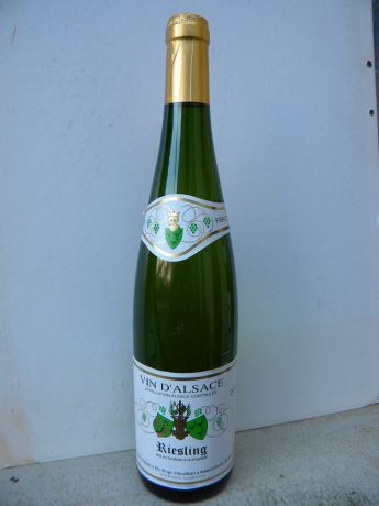 Photo d'une bouteille de Lucien Habold et fils Alsace Riesling
