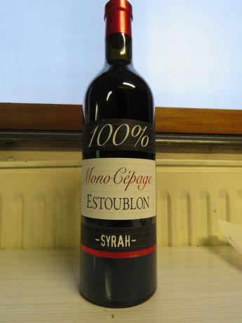 Photo d'une bouteille de Estoublon, Syrah Vin de France