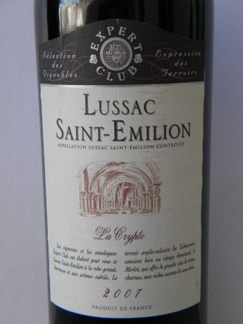 Photo d'une bouteille de Expert Club Lussac-Saint-Emilion