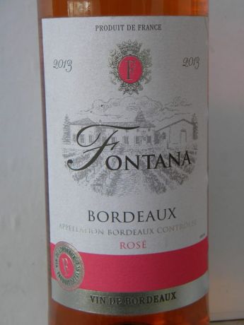 Photo d'une bouteille de Fontana Bordeaux