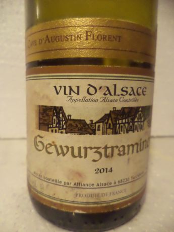 Photo d'une bouteille de La cave d'Augustin Florent Alsace Gewurztraminer