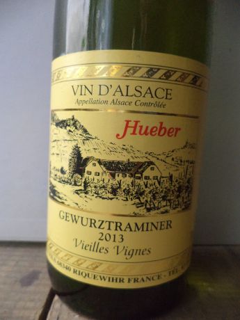 Photo d'une bouteille de Hueber Alsace Gewurztraminer