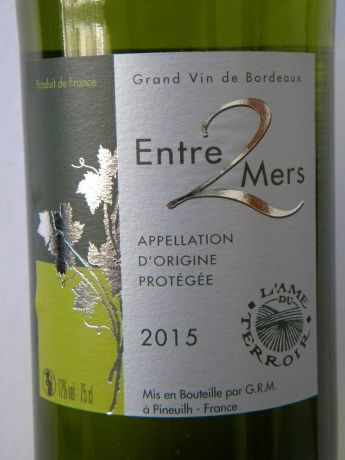 Photo d'une bouteille de L'Ame du Terroir Entre-deux-Mers